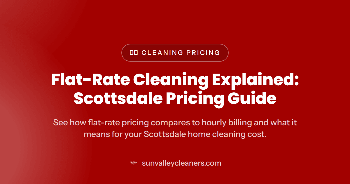 What Is Flat-Rate Cleaning? A Scottsdale Homeowner Guide (2026)